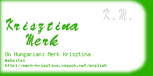 krisztina merk business card